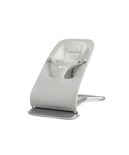 Ergobaby エルゴベビー evolve バウンサー メッシュ ライトグレー 抱っこのような心地よさ 洗濯可能 リクライニング FTEGEVLBNCLTGRYMSH 中間 画像