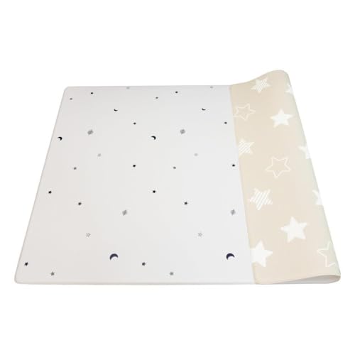 【保育士&妊婦整体師W監修】 popomi もちもち プレイマット 赤ちゃん マット ｜ もっちり 抗菌 両面使用 騒音防止 滑りにくい 防水 ｜ (ビッグムーンスター, 140x200cm) 画像1
