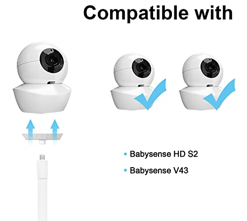 AOZTSUN ベビーモニターマウント Babysense HD S2/ V43モニターおよびその他のベビーモニターに対応 1/4ネジ穴15.7インチ フレキシブルクリップクランプマウント ロンググースネックアーム 最後 画像