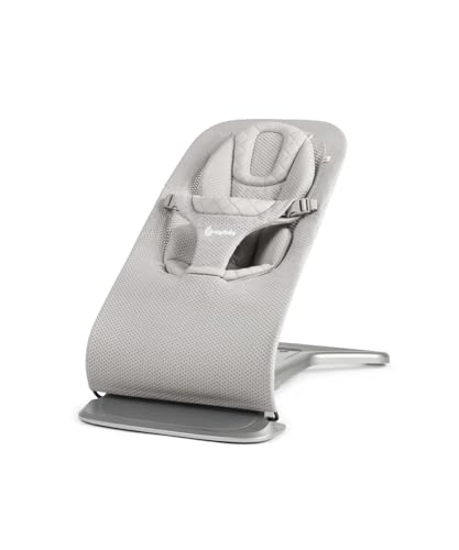Ergobaby エルゴベビー evolve バウンサー メッシュ ライトグレー 抱っこのような心地よさ 洗濯可能 リクライニング FTEGEVLBNCLTGRYMSH 1枚目 画像
