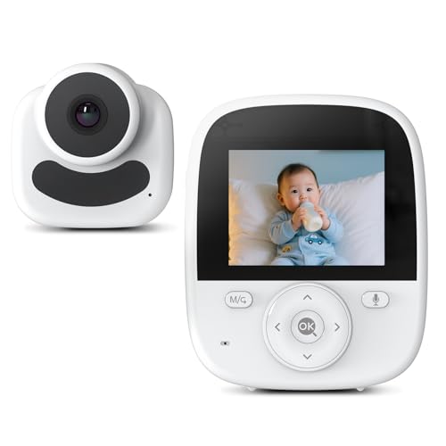 Vizolinkベビーモニター 見守りカメラ 双方向音声通信 2.8インチ画面 夜視機能 AIノイズキャンセリング 温度監視 タイマー給餌リマインダー APPやWifi不要 画像1