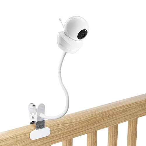 BECEMURU ベビーモニターマウント Babysense HD S2/ V43 および1/4ネジ付きその他のベビーモニターに対応 専用アダプターブラケット 40cm のフレキシブルクリップクランプマウント ロンググースネックアーム 画像1