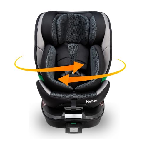 Nebio チャイルドシート 新生児 回転式 0歳から12歳頃まで ISOFIX R129適合 ジュニアシート ロングユース 赤ちゃんグッズ ベビーグッズ 出産祝い リクライニング 360° 洗える 取付簡単 ターンピット ネビオ 1枚目 画像
