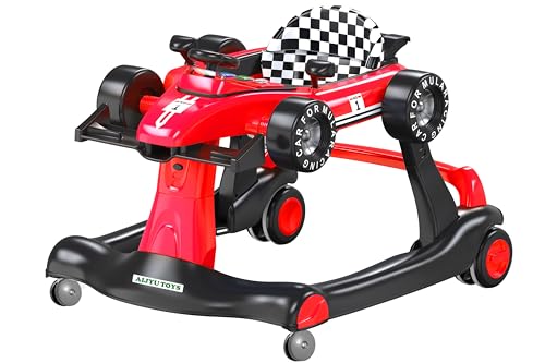 AIJYU TOYS 【公式】 歩行器 ベビーウォーカー 3WAY 乗用玩具 ベビー 赤ちゃん 6ヶ月から 歩行機 歩く練習 歩行練習 おもちゃ 室内玩具 (レッド) 1枚目 画像