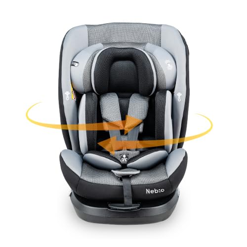 Nebioネビオ ISOFIX+テザーベルトで足下広々チャイルドシート 新生児 0歳~12歳頃まで R129適合 ベビーグッズ 出産祝い リクライニング 360°回転式 洗える 取付簡単 ISOFIX テザーベルト ターンピットF-TT 1枚目 画像