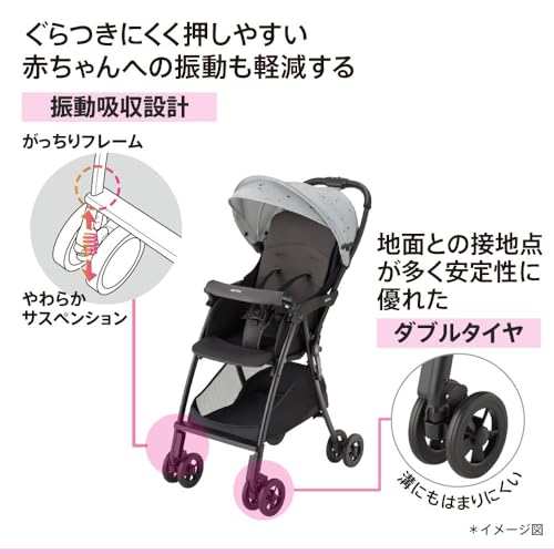 Aprica(アップリカ) B型ベビーカー マジカルエアー AI 7か月~36か月まで 軽量 コンパクト (ネイビー) 【2024年モデル】 2202777 中間 画像