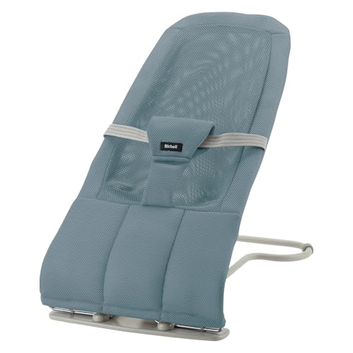 リッチェル バウンシングシートN ブルー 1カ月~24カ月 折り畳み可能 軽量コンパクト メッシュシート 通気性 洗濯機 丸洗い 清潔 1枚目 画像