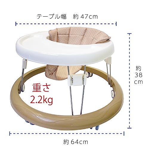 JTC BABY まぁるいほこうき 歩行器 赤ちゃん コンパクト (グレー) 中間 画像