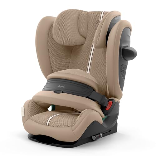 【Amazon.co.jp限定】cybex [ サイベックス ] PALLAS G2 [ パラス G2 ] アーモンドベージュ プラス メッシュ、150cm まで使える、チャイルドシート、ジュニアシート、15ヵ月~12歳頃まで、ISOFIX固定、R129適合 (cybexオリジナルリフレクターバンド付き) 画像1