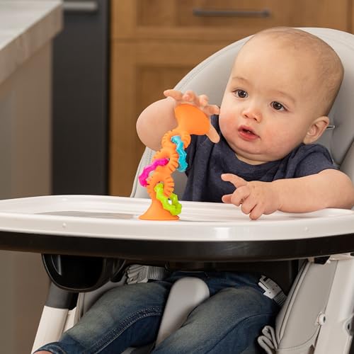 ファットブレイン(Fat Brain Toys) 赤ちゃんおもちゃ ピップスクイグズ ループス オレンジ 吸盤付き 6ヶ月 FA165-1 正規品 中間 画像