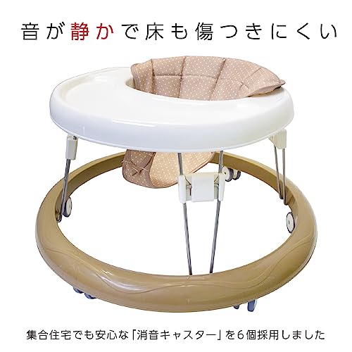 JTC BABY まぁるいほこうき 歩行器 赤ちゃん コンパクト (グレー) 中間 画像