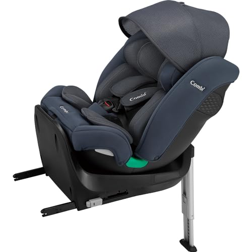 コンビ ISOFIX固定 回転式チャイルドシート 新生児~10才頃まで クルムーヴ ロング R129 エッグショック EA ブルー 成長に合わせて長く使える360°ターンモデル 画像1