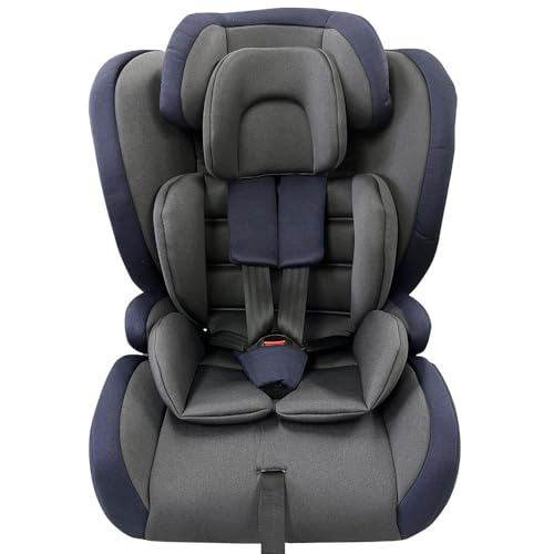 アイリスプラザ 【新安全基準R129】 シートベルト固定 チャイルドシート ジュニアシートII 成長に合わせて使える 1歳頃から11歳頃まで 5点式シートベルト 大型ヘッドレスト ヘッドレスト8段階調節 デニムブルー 画像1
