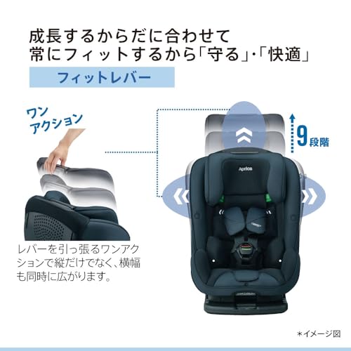 Aprica(アップリカ) チャイルド＆ジュニアシート ISOFIX固定 フォームフィットネクスト 15か月～12歳頃まで ロングユース チャイルドシート R129適合 (ステラネイビー) 【2024年モデル】 2195730 中間 画像