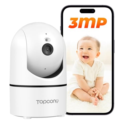 【Bluetoothペアリング・2.4Gと5GWiFi対応】ペットカメラ 300万画素 Topcony 2K画質 自動追尾 24時間録画 iPhone/Android スマホで見れる 遠隔操作 パン355° チルト115° PTZ首振り 赤外線暗視 双方向会話 Alexa連携 カード/クラウド 人体/音声/動体検知 警報通知 家族共有 猫犬 赤ちゃん 年寄り介護 留守番 見守り 室内防犯 安全認証 1枚目 画像