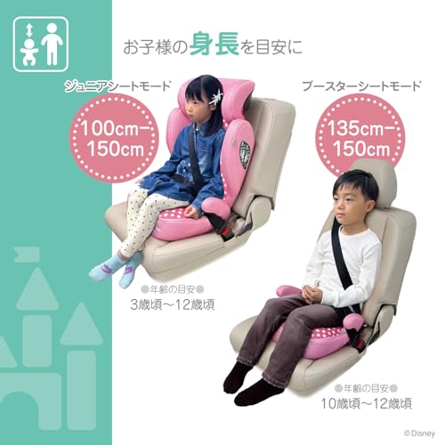ディズニー ハイバックジュニア/ミニーマウス 100~150cm ジュニアシート R129 中間 画像