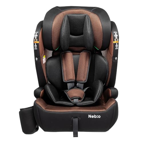 【R129対応 15ヶ月から12歳 ロングユース 保温保冷ドリンクホルダー付き】ジュニアシート 長く使える 洗える シートベルト固定 取付簡単 3way チャイルドシート ポップピットF-R129 ネビオ Nebio 1枚目 画像