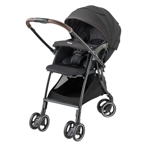 Aprica(アップリカ) A型ベビーカー ラクーナクッションフリー AD 1か月~36か月まで 軽量 両対面 オート4輪 4輪フリー (ブラック) 【2024年モデル】 2197413 1枚目 画像