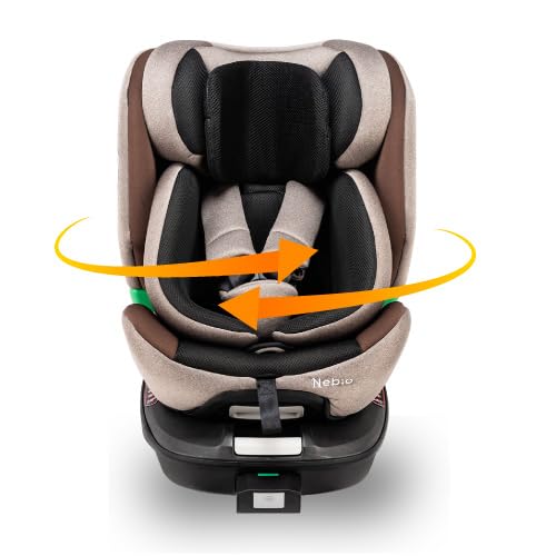Nebio チャイルドシート 新生児 回転式 0歳から12歳頃まで ISOFIX R129適合 ジュニアシート ロングユース 赤ちゃんグッズ ベビーグッズ 出産祝い リクライニング 360° 洗える 取付簡単 ターンピット ネビオ 1枚目 画像