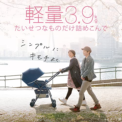 Aprica(アップリカ) A型ベビーカー カルーンエアーメッシュ AB 1か月~36か月まで 軽量 両対面 (ネイビー) 2177782 最後 画像