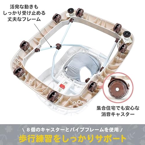 JTC BABY てくてくウォーカー (ブルー) 赤ちゃん用歩行器 中間 画像