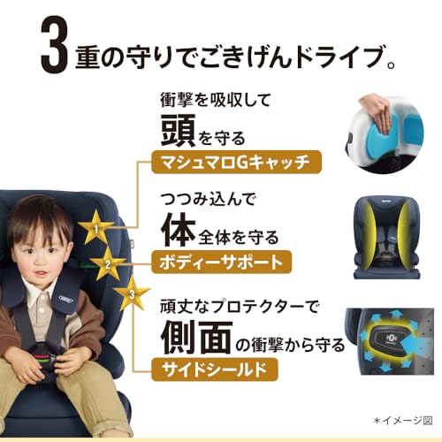 Aprica(アップリカ) チャイルド&ジュニアシート ISOFIX固定 リライド AB 15か月~12歳頃 R129適合 ロングユース チャイルドシート (ブラック) 【2025年モデル】 2219703 中間 画像