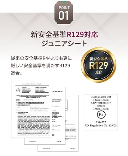 Nebio ジュニアシート ブースターにも切替可能 リクライニング 2段階切替 3歳半から12歳頃までロングユース 角度調整 R129適合 シートベルト固定専用モデルとISOFIX対応モデルの2タイプ チャイルドシート ドリンクホルダー付き 洗えるメッシュカバー 取付簡単 シフトピット ShiftPit ネビオ 中間 画像