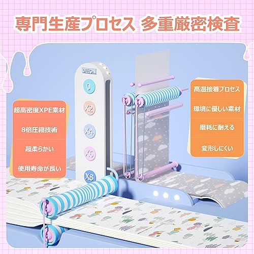 GruFini プレイマット 赤ちゃん 折りたたみ 200×180×2cm 厚手 安全検査済み ベビーマット 防水 防音 ベビープレイマット 滑り止め おしゃれ ベビー 出産祝い 一枚入り (200×180×2cm, Tree + Cloud) 中間 画像