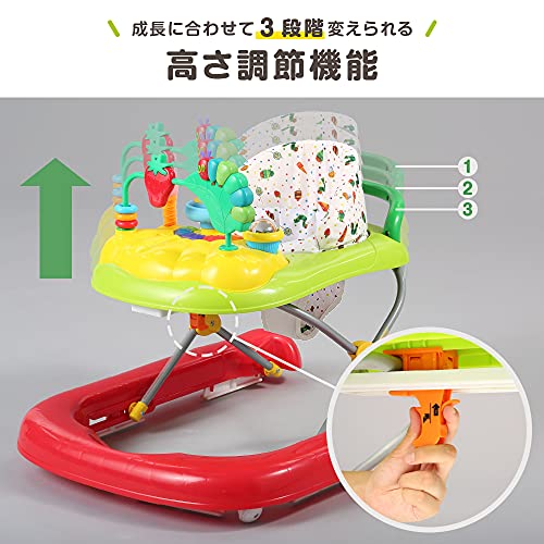 日本育児 はらぺこあおむし 歩行器 2in1ウォーカー 6ヶ月~12ヶ月頃対象 ウォーカー・手押し車として使用可能 マルチカラー 中間 画像