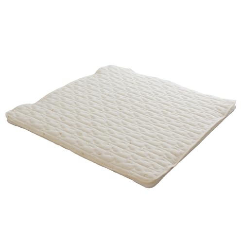 プッパプーポ 寝返り ごろ寝マット+専用敷きパッドセット 120×120cm 天竺 キルトパッド プレイマット ベビー マット リビング ラグ 赤ちゃん 敷布団 ベビーマットレス お昼寝 18アイボリー 画像1