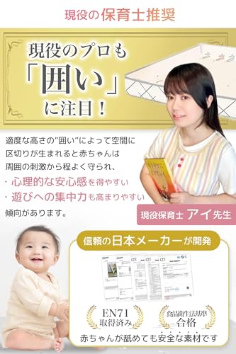 enne. プレイマット 折りたたみ 4WAY サイドガード付き 180×150cm 厚み1cm 道路 防水 防汚 滑り止め 衝撃吸収 フロアマット 床暖房対応(color：Goodnight x CityRoad（グッドナイト×シティーロード） 中間 画像