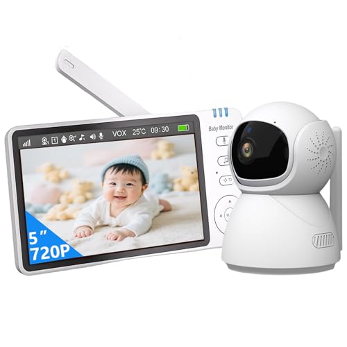 ZAIDER ベビーモニター モニター付き 見守りカメラ ペットカメラ 【首振り操作＆VOX省エネ】 遠隔操作 ベビーセンサー 温度アラーム 720P 暗視 双方向通話 子守唄 ズーム wi-fi不要 充電式 長時間連続使用 ベビーアラーム 室内 高齢者 介護用 赤ちゃん 出産祝い 画像1