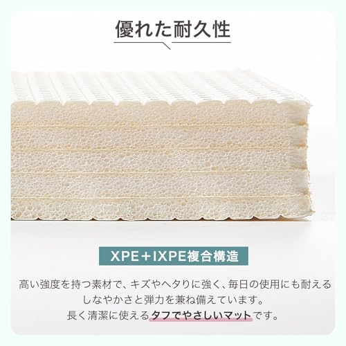 【厚み2cmのふかふか】 DIYELL プレイマット 180×200 ベビーマット シームレス マット リバーシブル 赤ちゃん 厚手 2cm キッズ 柔らか 防音 防水 防汚 床暖房対応 滑り止め 【日本企業】 (C, 180cm×200cm) 中間 画像