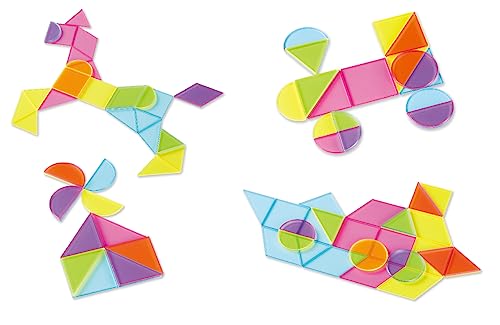 くもん出版(KUMON PUBLISHING) かさねてアート! ステンドパズル 知育玩具 図形 色彩 おもちゃ 4歳以上 KUMON CS-10 中間 画像