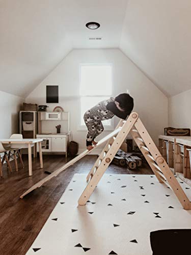 Little Bot Baby ベビープレーマット (禅線+三角形、大), 200x140x1.5cm, 赤ちゃん用ソフトフォームマット, 最後 画像