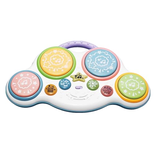 トイローヤル たたいてベビードラム ( 知育玩具 / 感性を育てる ) 長く遊べる 赤ちゃん 子供向け おもちゃ ( ドラム / 音が鳴るおもちゃ ) 持ち運び 音楽 メロディ機能 1枚目 画像
