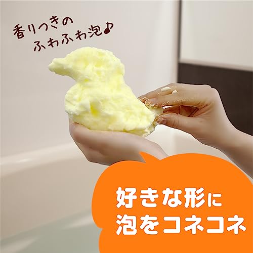 温泡 Kids 温泡キッズ 遊べる入浴 あわっぴー (ミカンの香り) お風呂 泡 あそび 子ども用 おもちゃ バスグッズ お風呂遊び こども向け (× 2) 中間 画像