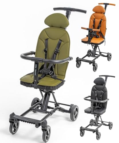 【令和の最新!!多機能ベビーカー】キッズトラベル B型 ベビーカー 超軽量コンパクト 折りたたみ ベビーバイク ベビーバギー コンパクト収納 持ち運び便利 家族旅行 帰省 (カーキ) 1枚目 画像