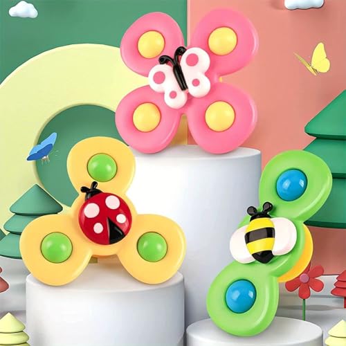 speedhero ハンドスピナー 子どもおもちゃ 猫おもちゃ お風呂 吸盤付き おもちゃ (てんとう虫/蝶/ハチ) 画像1