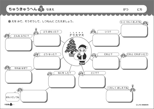 【七田式教材:しちだ右脳教育】【対象年齢 4歳～10歳】ダ・ヴィンチマップさくぶんプリント 中間 画像