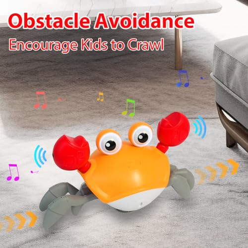 音楽付き子供用ハイハイカニおもちゃ、電子ライトアップハイハイ、自動的に障害物を回避、子供用動く玩具、男の子、女の子用 最後 画像