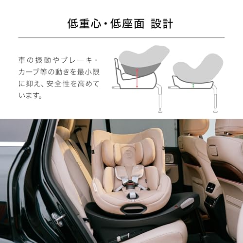 CYBEX サイベックス【公式】シローナ Gi i-Size ムーンブラック プラスJP 360°回転機能、ISOFIX固定、R129適合、新生児から 4歳頃まで、長く使える、チャイルドシート (オリジナルリフレクターバンド付き) 中間 画像