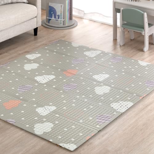 タンスのゲン プレイマット リバーシブル 180×200cm 厚み2cm 折りたたみ 防水 防音 軽量 ベビーマット 子供部屋 床暖房対応 31800075(101066) 画像1