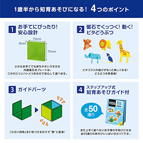 ピープル ピタゴラス BASIC 知育いっぱい!どうぶつえん [1歳半] から 遊べる つくれる ひらめきが育つ PGS-130-2023 中間 画像