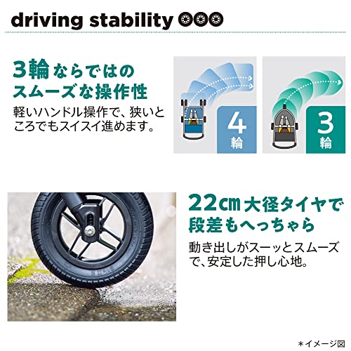 Aprica(アップリカ) A型ベビーカー スムーヴプレシャス AB 1か月~36か月まで 3輪タイプ (ベージュ) 2184599 中間 画像