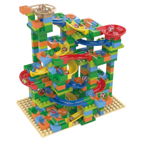 池田工業社 ころころビー玉コースター402pcs［ ブロック/ブロックコースター/知育玩具/402pcs/基礎板付き］ (402pcs) 画像1