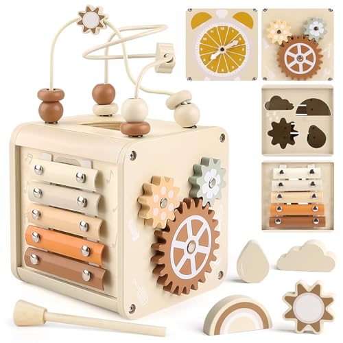 モンテッソーリ 玩具 1歳 木のおもちゃ 玩具 女の子 男の子 知育玩具 おもちゃ 指先 形状認識 時計 音楽鉄琴 1 2 3 歳 誕生日プレゼント 画像1