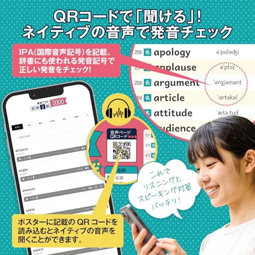 お風呂の学校 英検2級の英単語まとめ お風呂ポスター 4枚セット 音声付き 1000単語収録 B3サイズ 日本製 受験 英検 英語 英会話 防水 耐水 学習 中間 画像