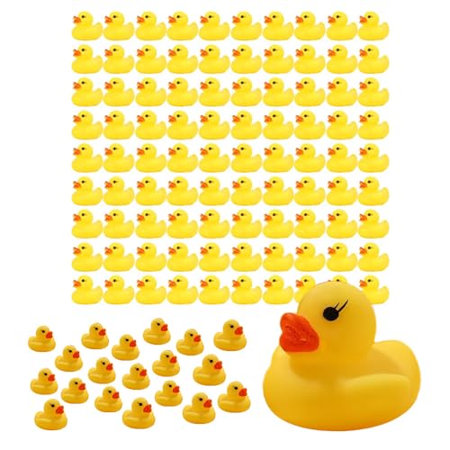 【100個入りで一気に盛り上がる！音が鳴るアヒル】AZNABLE アヒル お風呂 おもちゃ 浮かぶアヒル プール 景品 イベント 子ども・保育園・お祭りに 画像1