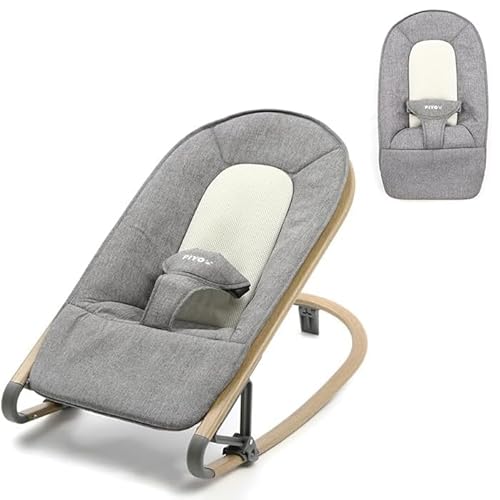 ピヨ(PIYO)ベビーバウンサー 新生児 組み立て不要 持ち運び 軽い 折り畳み 洗濯 ベビーチェア 赤ちゃん 新生児 3段階調節 ゆりかご ベビー用品 バウンサー 出産祝い (バウンサー+洗い換えシート) 画像1